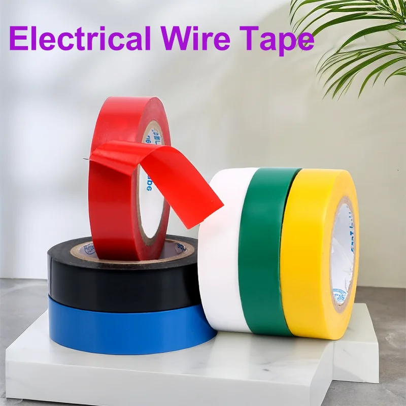 10/50/100 Rolls PVC Electrical Insulation Tape Electrical Tape Flame Retardant Black Red/yellow/green/blue/white Electrical Tape