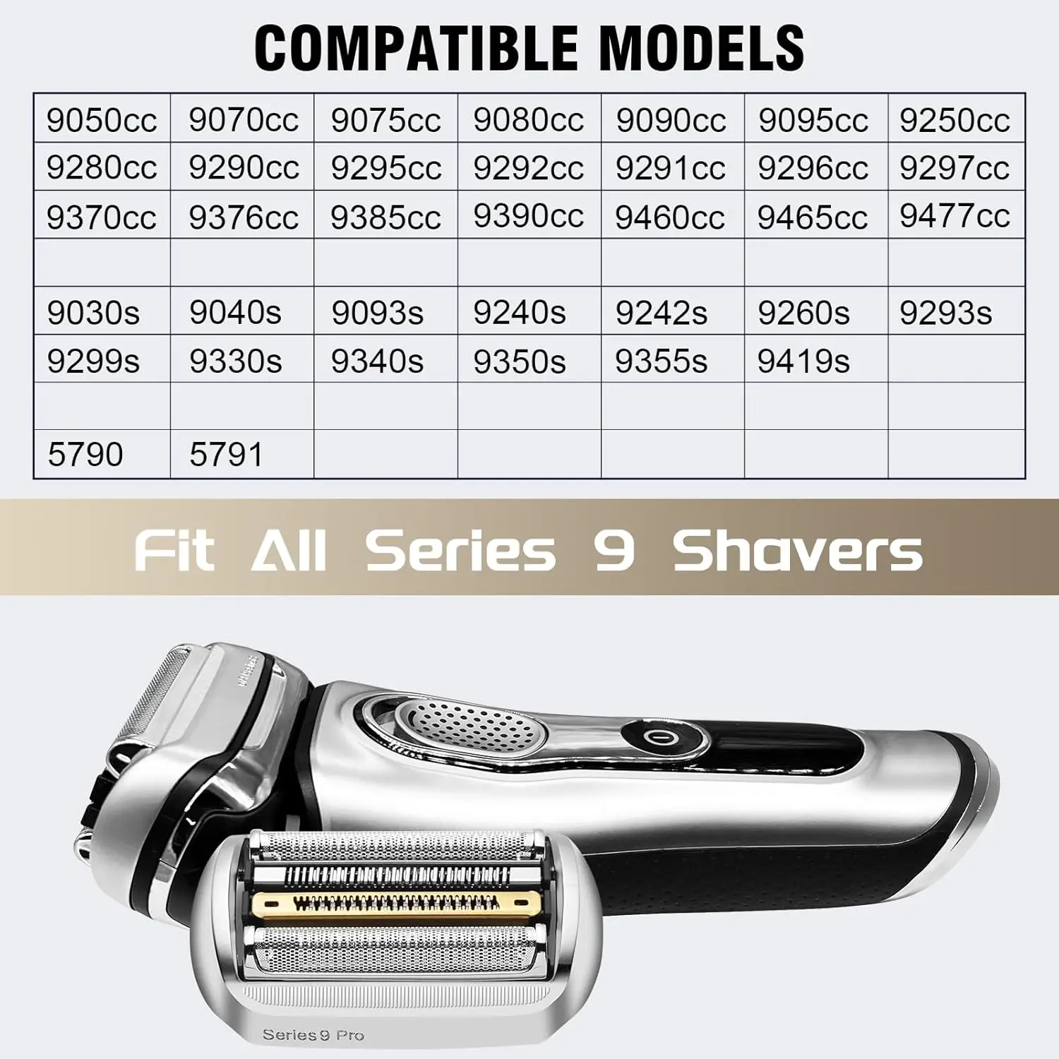 LISI 94M Series 9 Replacement Head Fit for Braun Series 9 Pro 9290cc 9291cc 9370cc 9376cc 9293s 9260s 9295cc Electric Shaver image 2