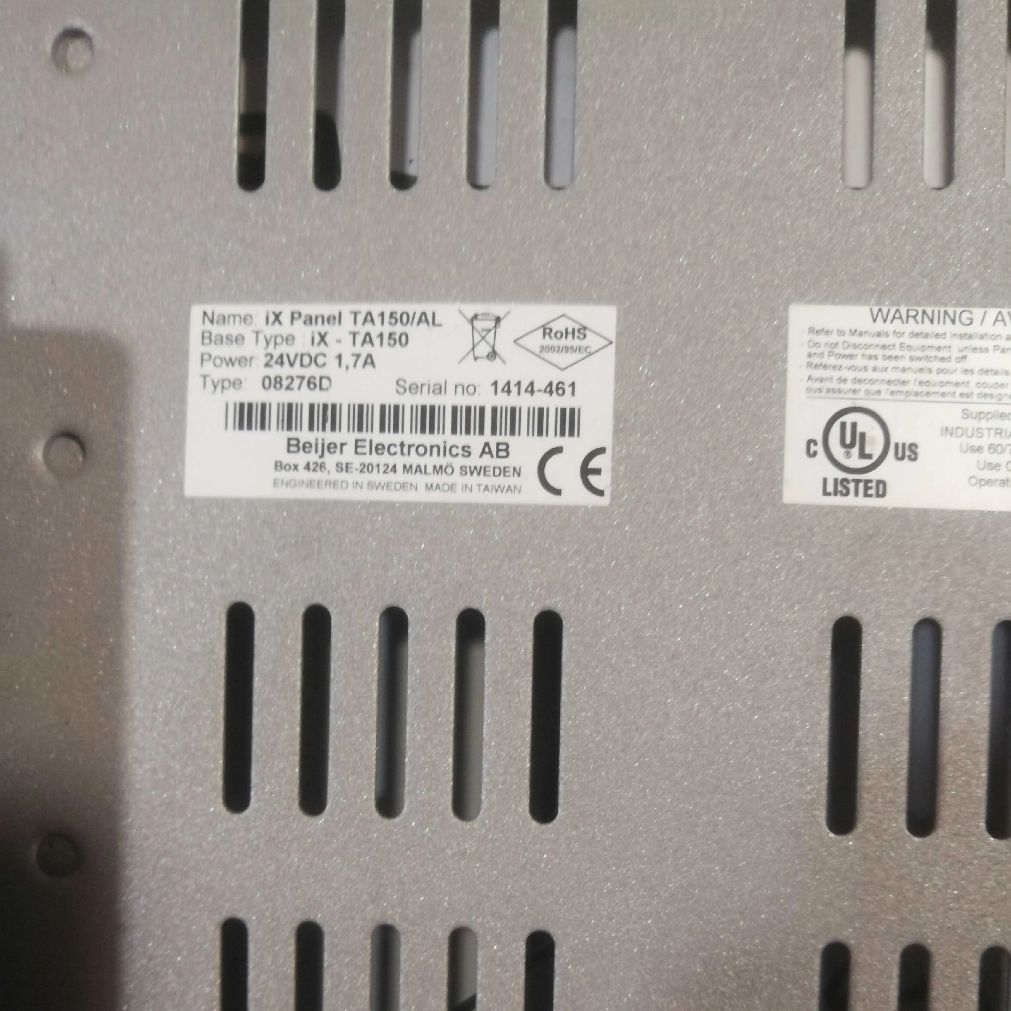 Panel sentuh Beijer iX TA150AL 08276C