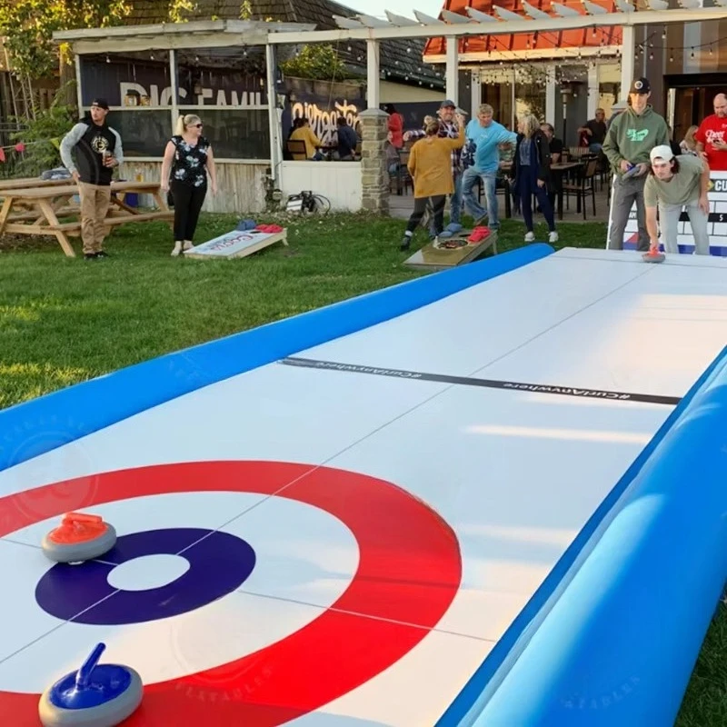 Picture 4: Portable Outdoor Sport Toss Street Curling Set Inflatable Curling Game for Team Building Includes Blower-Minimum Order 1 Piece