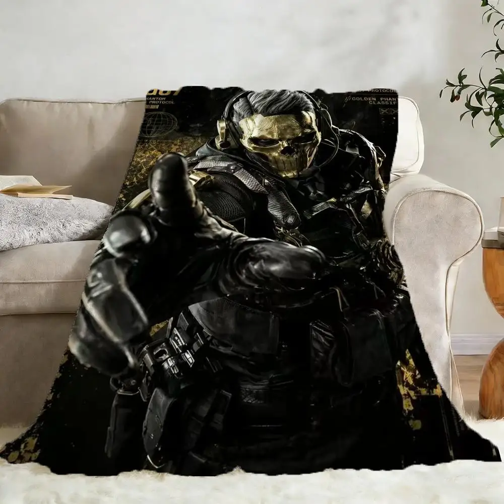 D-Delta F-Force Throw Flannel Fluffy Soft Blanket Warm Skin-Friendly Throw For Sofa Bed Office Nap Winter