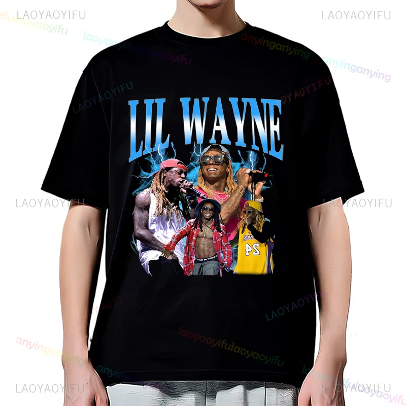 Rapper-Lil-Wayne-New Album Graphic T Shirt Men Hip Hop Streetwear Harajuku Short Sleeve T-shirt Retro Style Clothing Cotton Tee