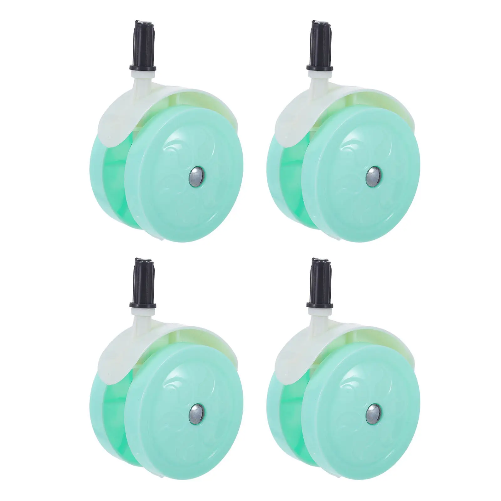 

4pcs Baby Walker Wheels 4.13X2.75In Green Swivel Stroller Wheel Assembly For Toddler Infant Carriage Foldable Pram Replacement