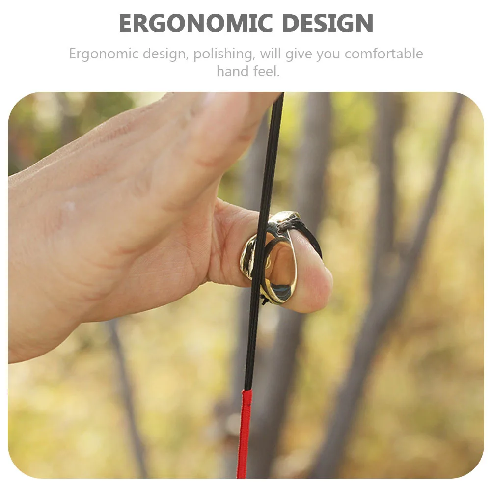 

1Set High-Quality Brass Archery Ring Ergonomic Shape Long-Lasting Durability Perfect for Arrow Shooting Portable Finger Guard