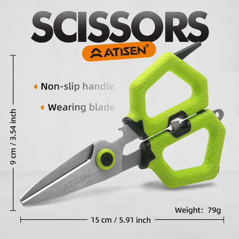 Fishing scissors, fishing line cutters Multifunctional stainless steel fishing cutting tools Fishing line cutting pliers Fishing