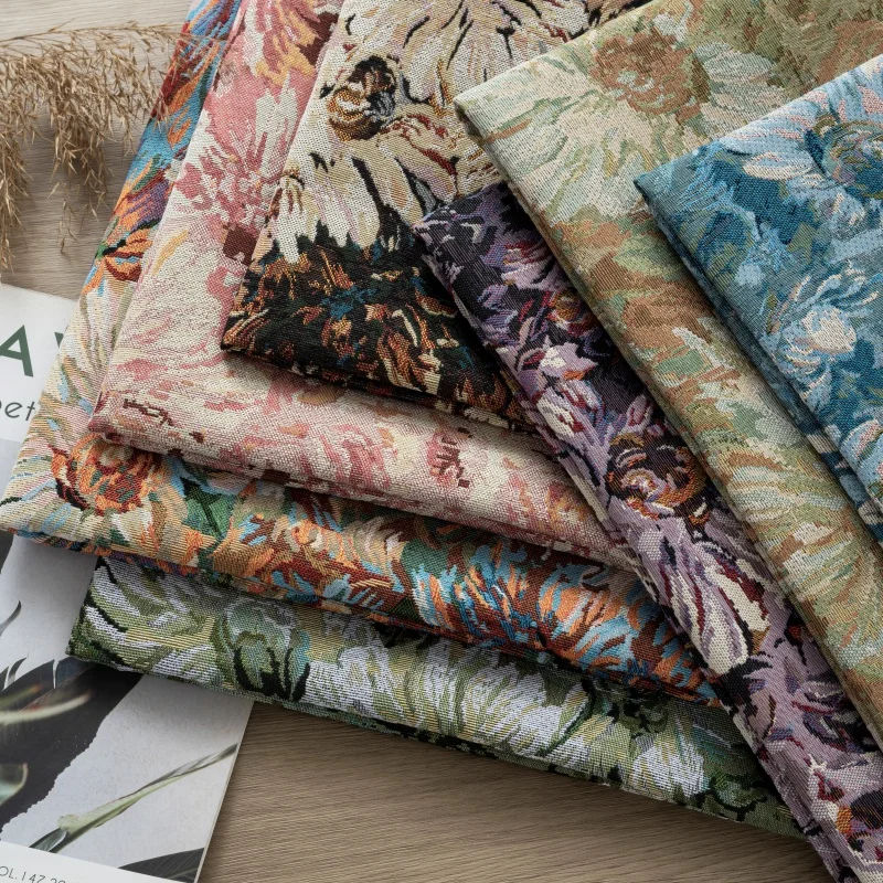 

Картина маслом стиль жаккардовая ткань из синели обивка по метрам для наволочки скатерть занавеска шитье носимый диван ткань