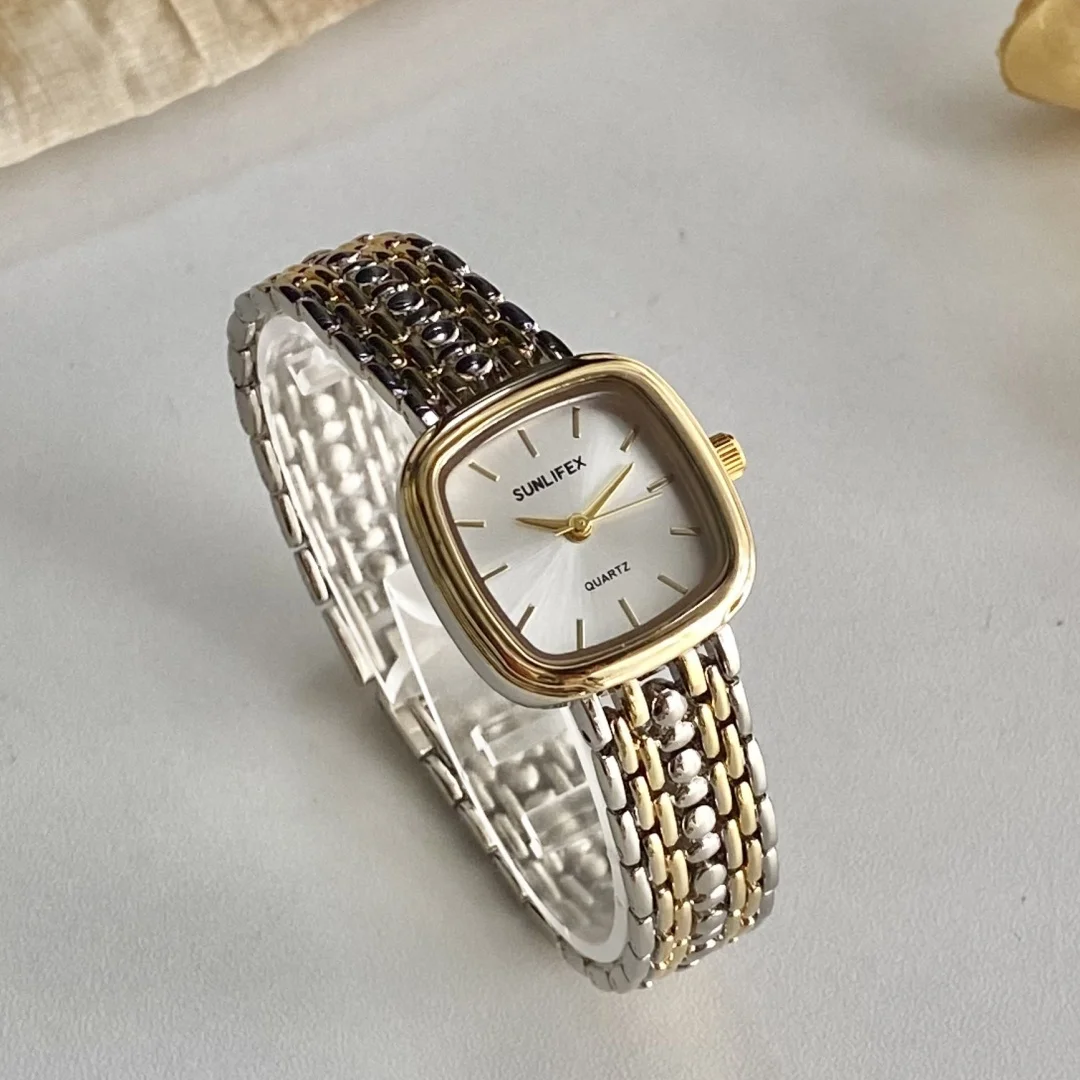 Silver Gold Watches Women Elegant Small Square Dial Ladies Quartz Watch Simple Wristwatches Female Dress Clock zegarek damski