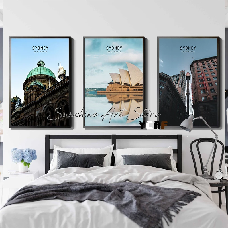 Australia Travel Poster Sydney City Poster Canvas Printing Australia Sydney City Travel Wall Art Decor Traveling Gift Souvenir