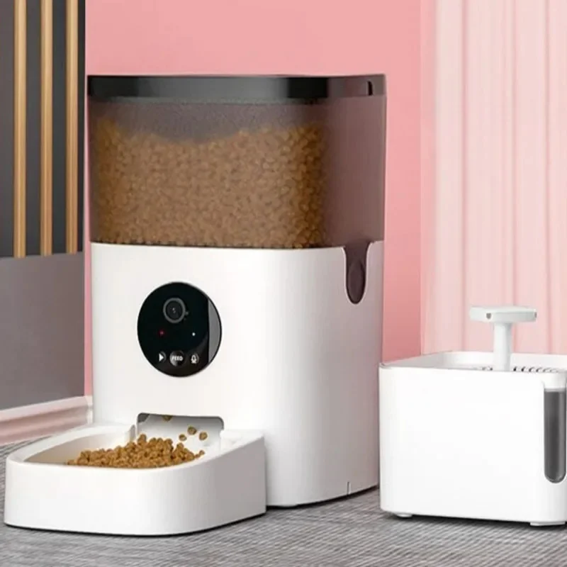

Automatic Double Feeder For Cats And Dogs WiFi Programmable Remote Control