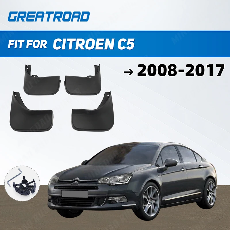 OVERE Car Front Rear Mudguards For Citroen C5 2008 2009 2010 2011 2012 2013 2014 2015 2016 2017 Accessories Mudflap Styling