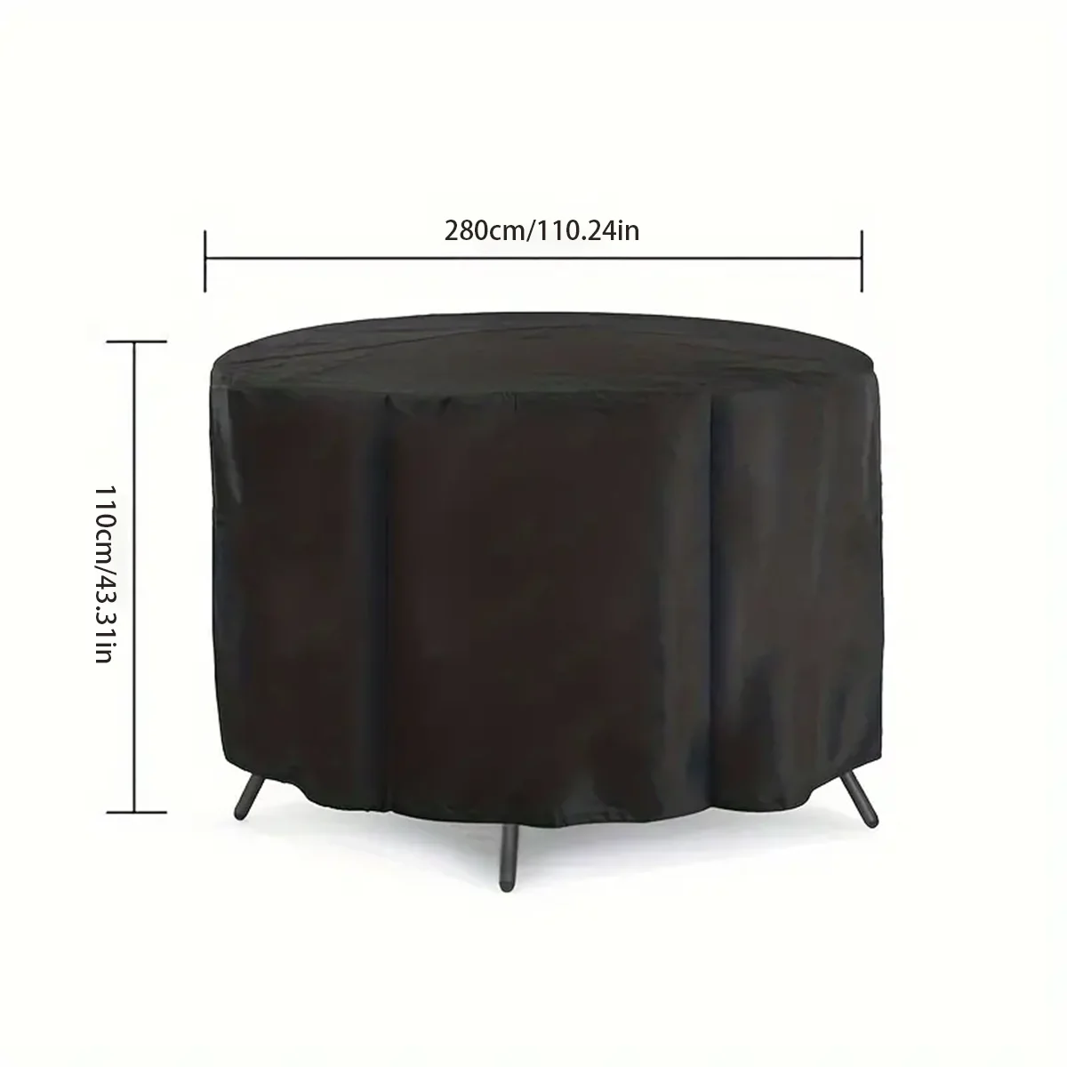 Waterproof Round Patio Furniture Cover, Round Patio Table & Chair Set Cover, Outdoor Patio Furniture Cover