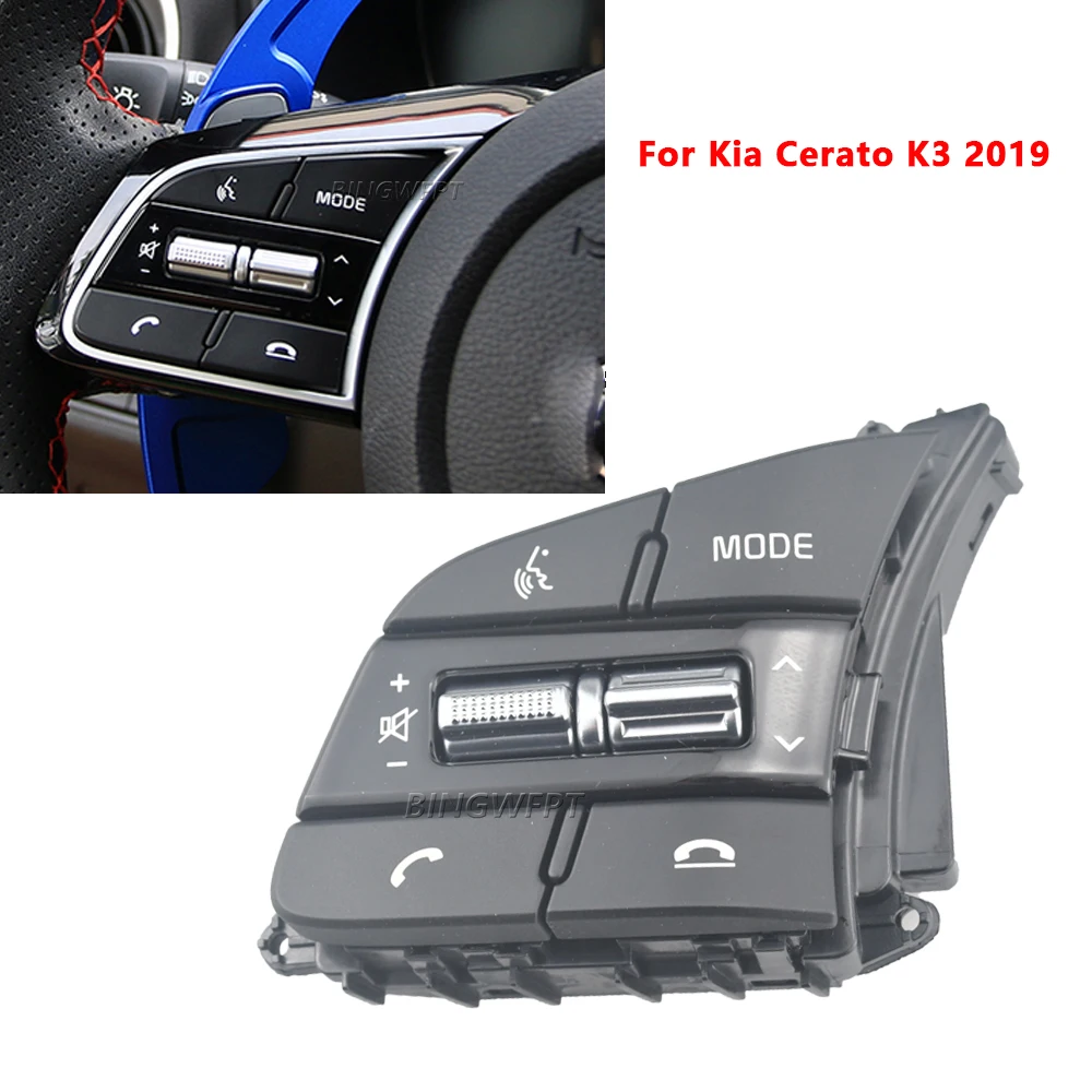 

For Kia Cerato K3 2019-2023 Car Bluetooth Button Control Volume Channel Phone Cruise Control Steering Wheel Buttons Switch