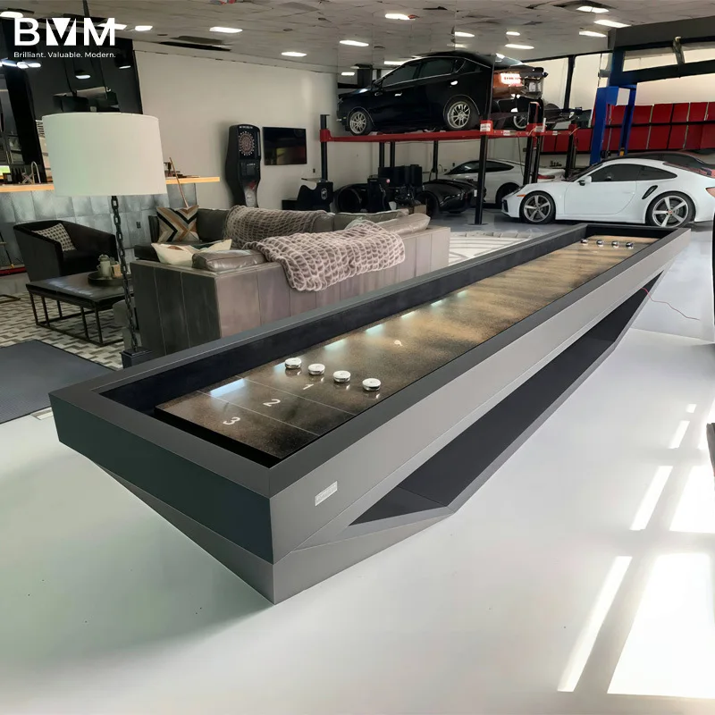 Italian Luxury Tempered Glass Shuffler Table, Designer Style for Home and Club Use, 90cm x 120cm