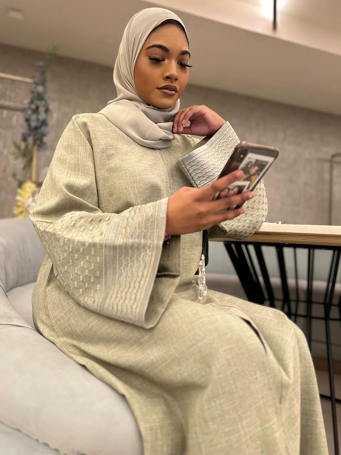 Ramadan mode islamique musulman dubaï moyen-orient arabie saoudite dubaï turquie broderie élégante début Robe bouton Cardigan Robe