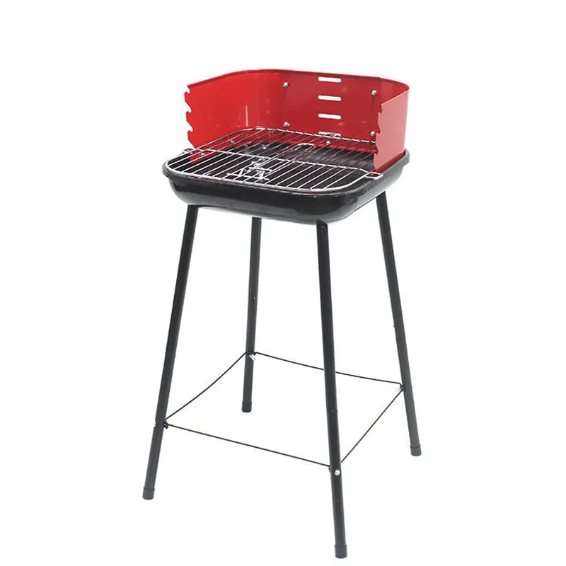 

For Portable Four-Leg Barbecue Grill Adjustable Height Grill Cross-Border Red Simple Charcoal Oven