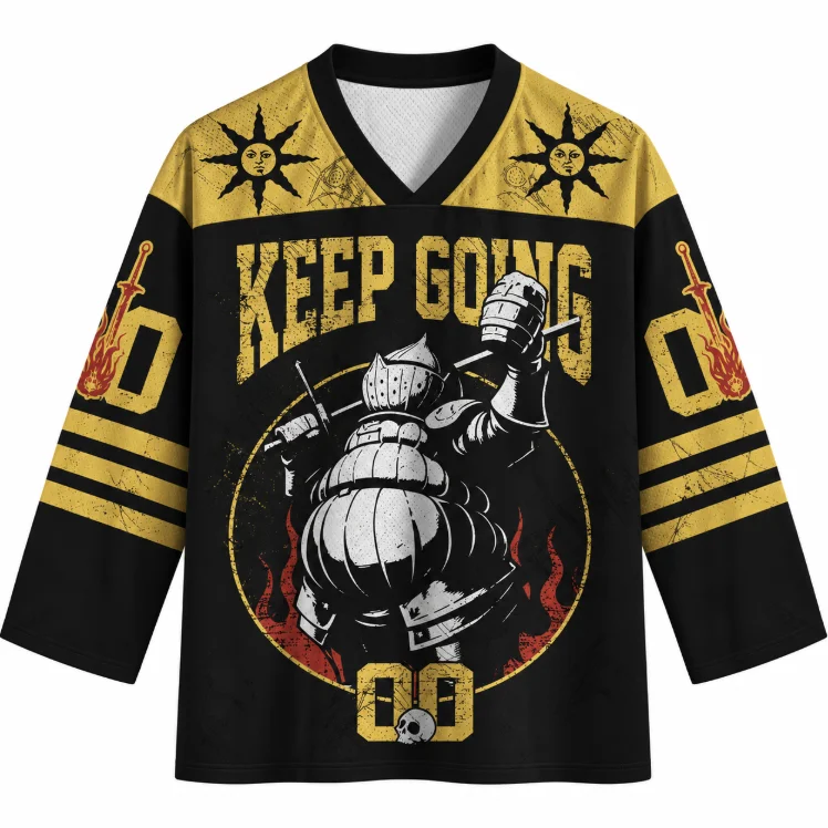 Dark Souls Onion Knight Siegward Jersey Unisex Long Sleeve 3D Print Praise The Sun Retro Game Streetwear V Neck Pullover