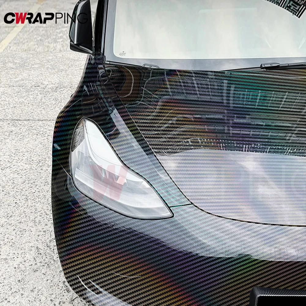 مقاوم للماء سيارة التفاف فيلم مزورة فيلم الكربون التفاف احباط سيارة لاصق الفينيل للدراجات النارية الجسم تغطي ألياف الكربون ملصق