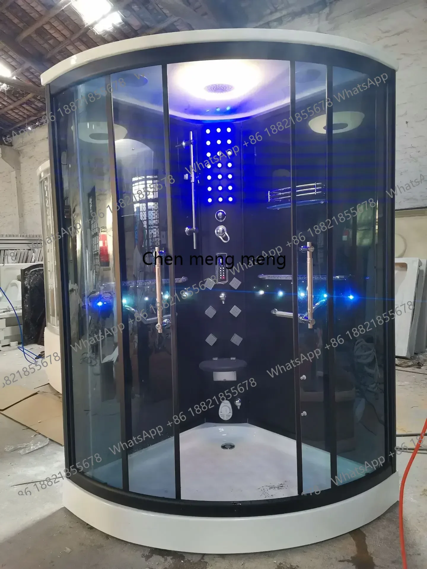 

Great discounts Premium - Quality 1200X1200X2150mm Sector-Shaped Bathroom Steam Shower Enclosure Computer Control Wet Sauna Room