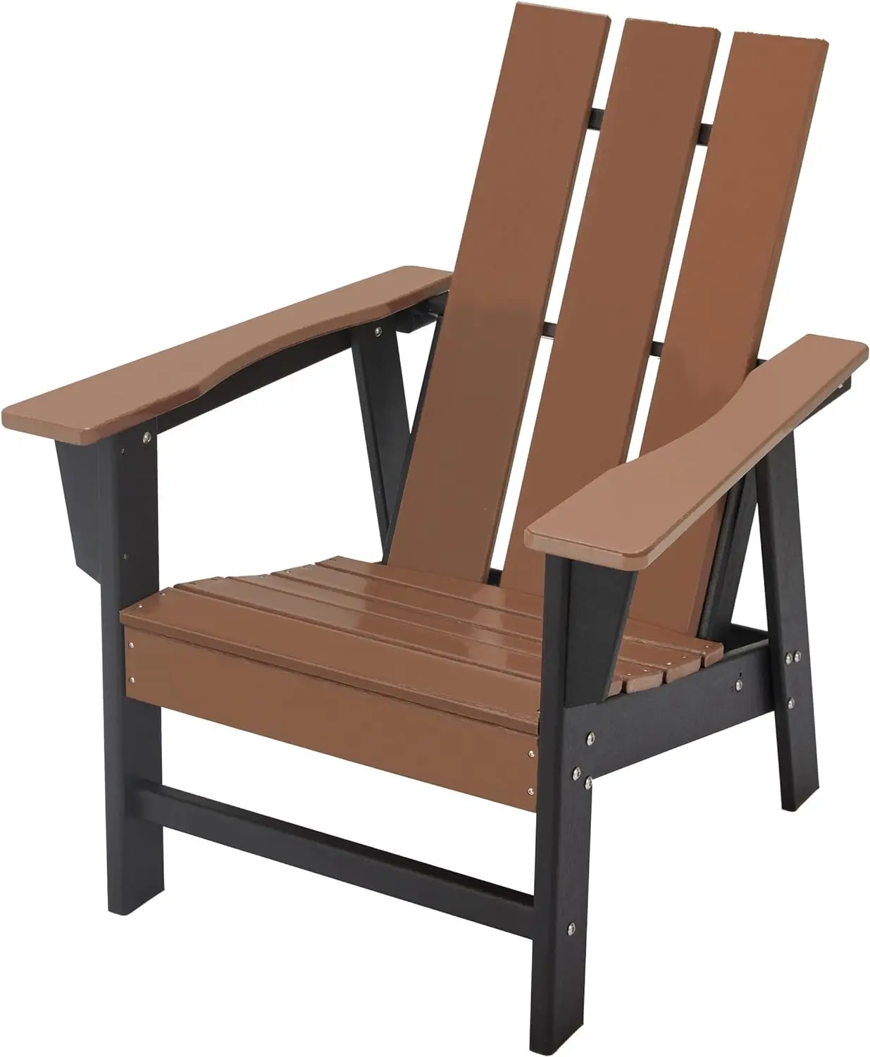 Outdoor Adirondack Chair, HDPE Plastic Patio Chairs for Fire Pits, Gardens, Decks, Seaside Weather Resistant, Waterproof