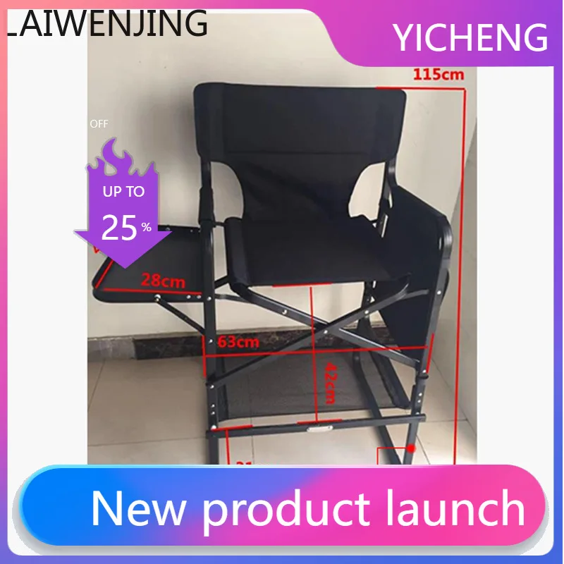 LYY  Portable Multifunctional Outdoor New European Style Folding Hairdressing Chair High Back Makeup Chair