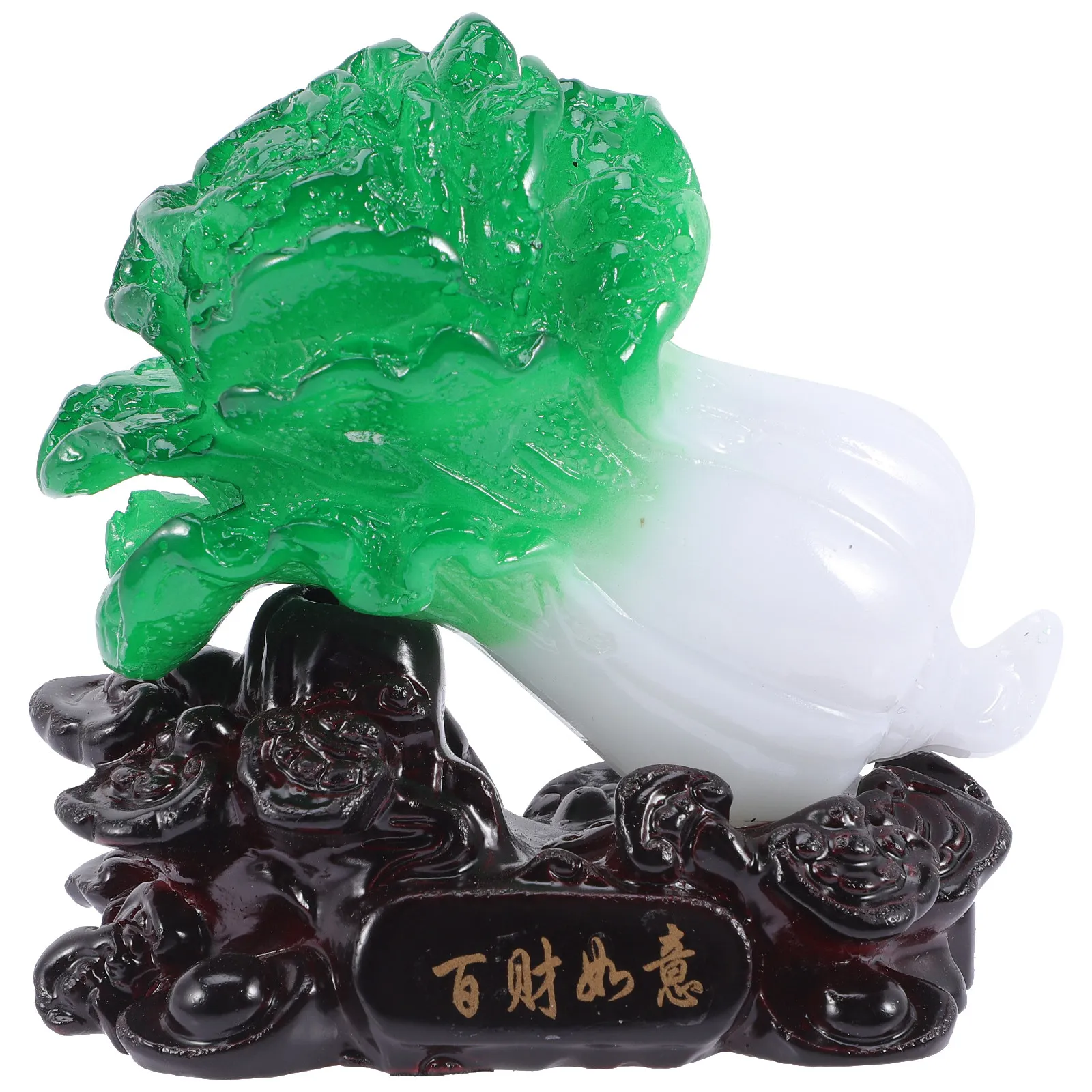 Resin Chinese Cabbage Decoration Fresh Color Stylish Adorable Miniature Cabbage Sculpture Desktop TV Table Computer Table