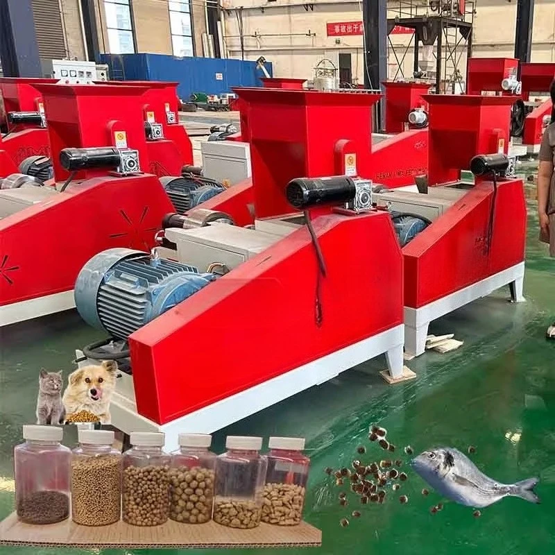 Branch Catfish Tilapia Fish Feed Pelleting Machine for Floating Feed 100kg/H Fish Food Maker Extruder Expander