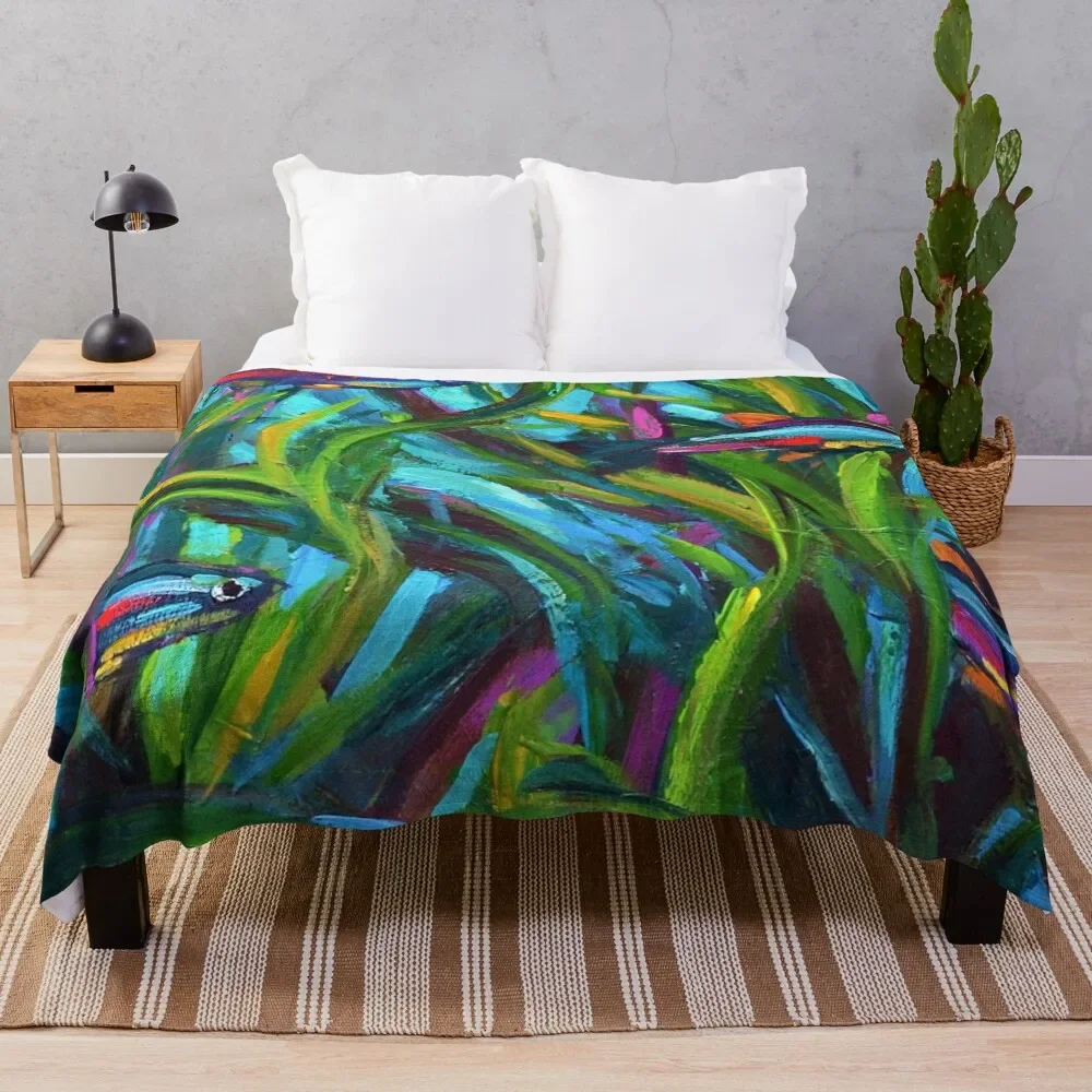 Neon Tetra Fish Art by Robert Phelps Throw Blanket Fluffy Softs Kid'S Winter beds funny gift Blankets