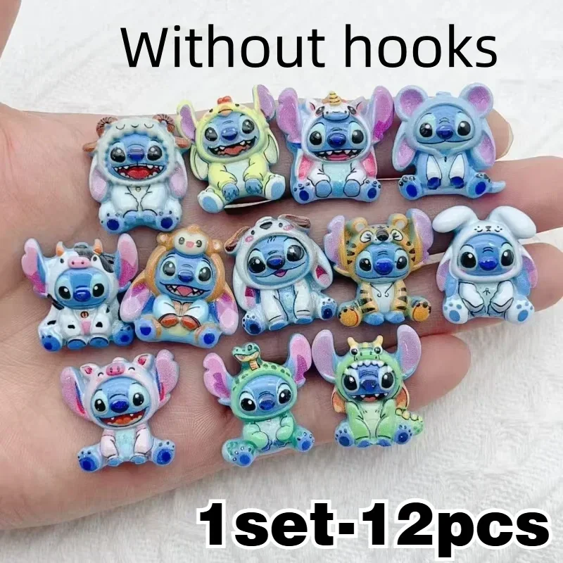 1/12 STUKS voor Stitch Hars Dierlijke Sieraden Charms Cartoon Nieuwe Sleutelhanger DIY Oorbellen Ketting Maken Ambachten Hanger Accessoires Speelgoed