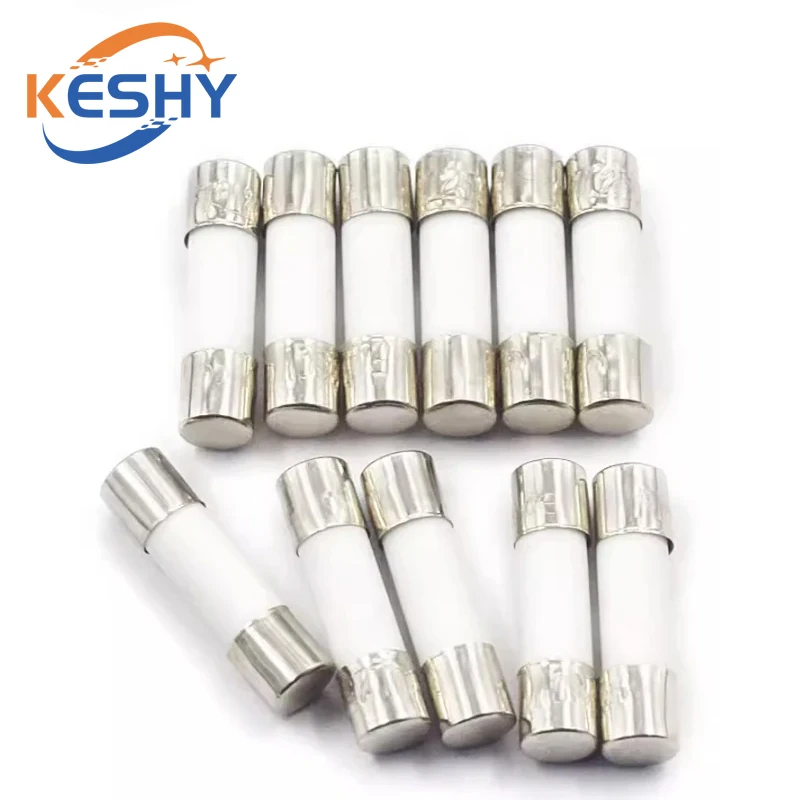 10pcs/lot 5*20mm 6*30mm Fast Blow Tube Fuses 250V 0.5A 1A 2A 3A 4A 5A 6A 6.3A 8A 10A 15A 20A 25A 30A AMP Fuse Ceramic Fusible