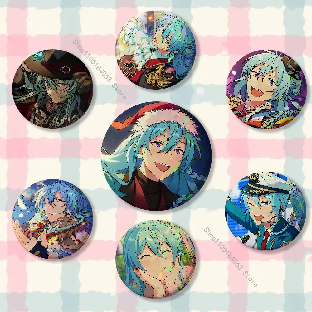 

E-Ensembles S-Stars Wataru H-Hibiki Badge on Backpack Clothes decoration Tinplate Round Brooch Funny Custom Gifts for Friend