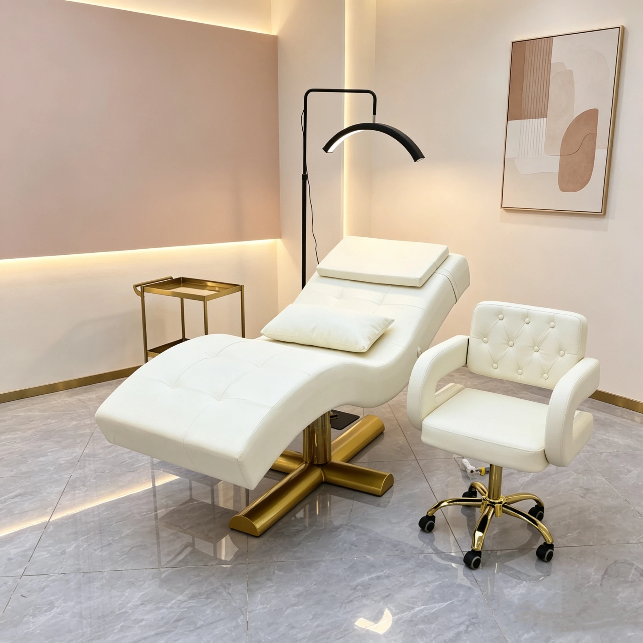 2026 Reclining Beauty Bed, Adjustable Height Beauty Bed, Suitable for Hydrotherapy, Salon, Tattoo, Therapy, Home Use Furniture