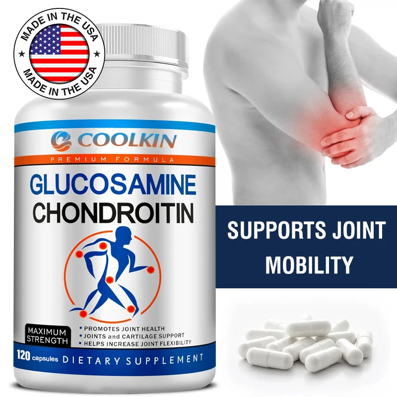 

Glucosamine Chondroitin - for Cartilage and Joint Health,Strengthen Bones,Maintaining Joint Function & Mobility - 120 Capsules