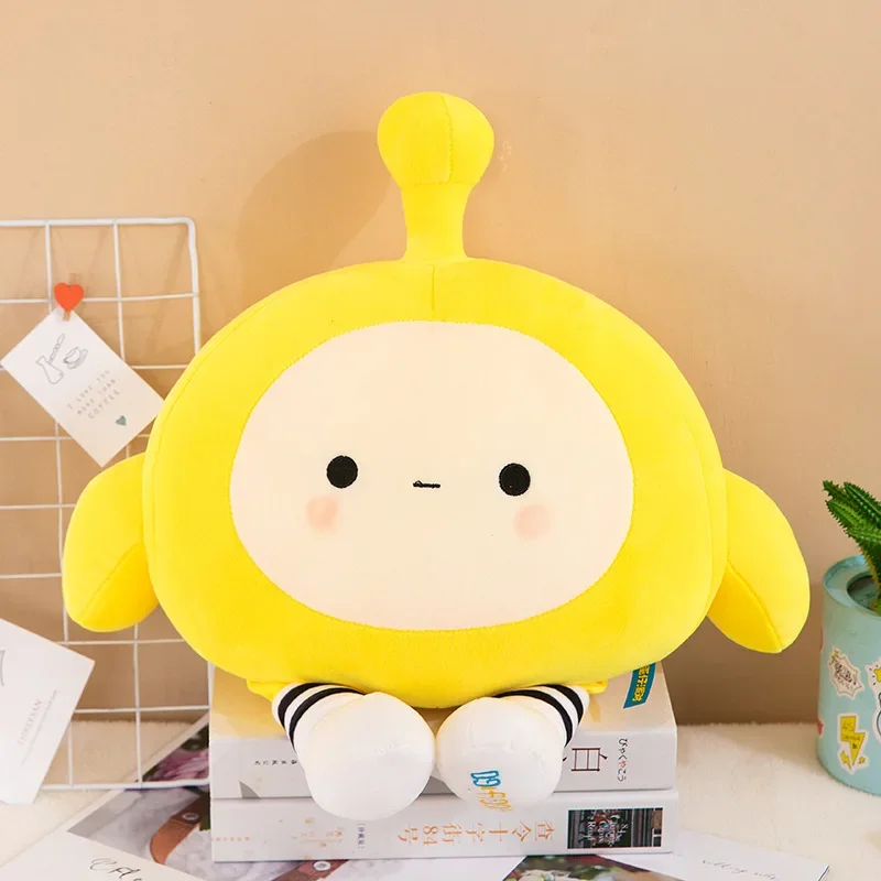 Muñeca de peluche de gran tamaño Kawaii Egg Party para niños, almohada de peluche suave, decoración de habitación, regalo de cumpleaños para niñas