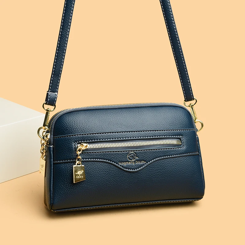 

Women Soft Leather Shoulder Bags Colorful Vintage Design Crossbody Bag And Purses Ladies Casual Messenger Commuting Sac A Main