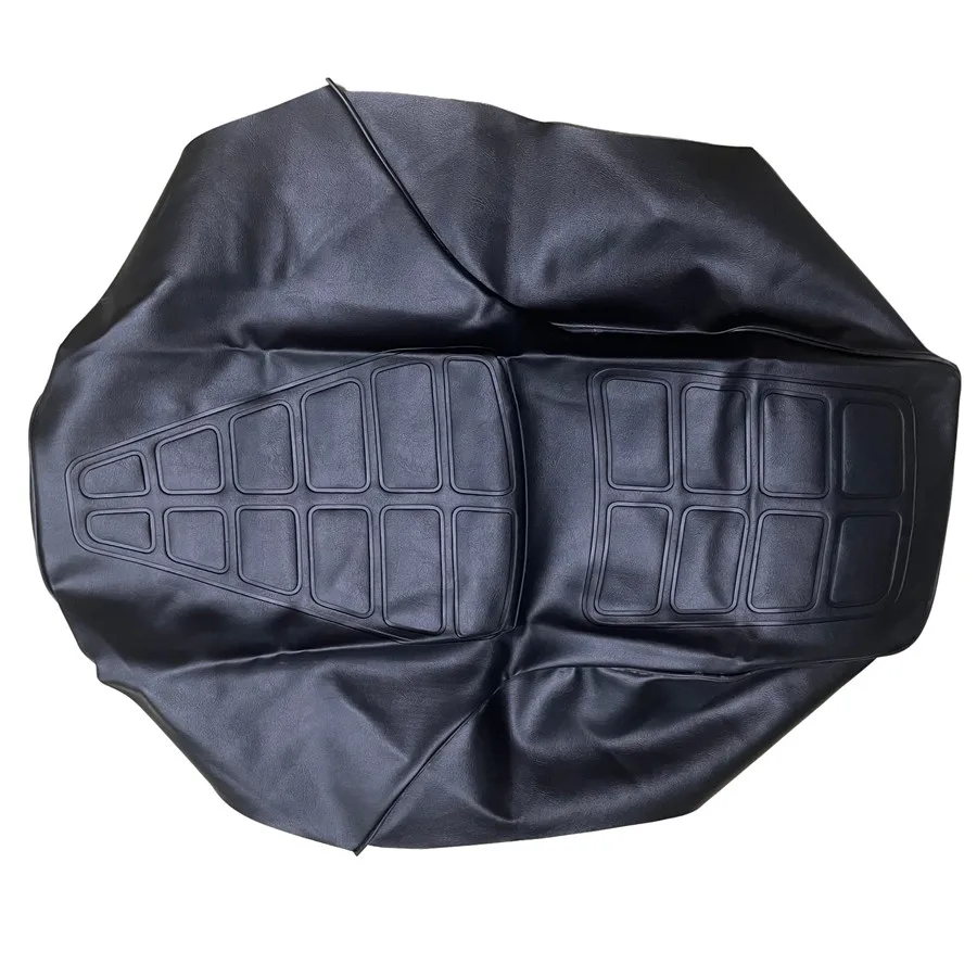 Black Waterproof PU Leather Motorcycle Flat Seat Cover Pad Motorbike Retro Cushion Parts Accessories For Suzuki GN250 Wangjiang