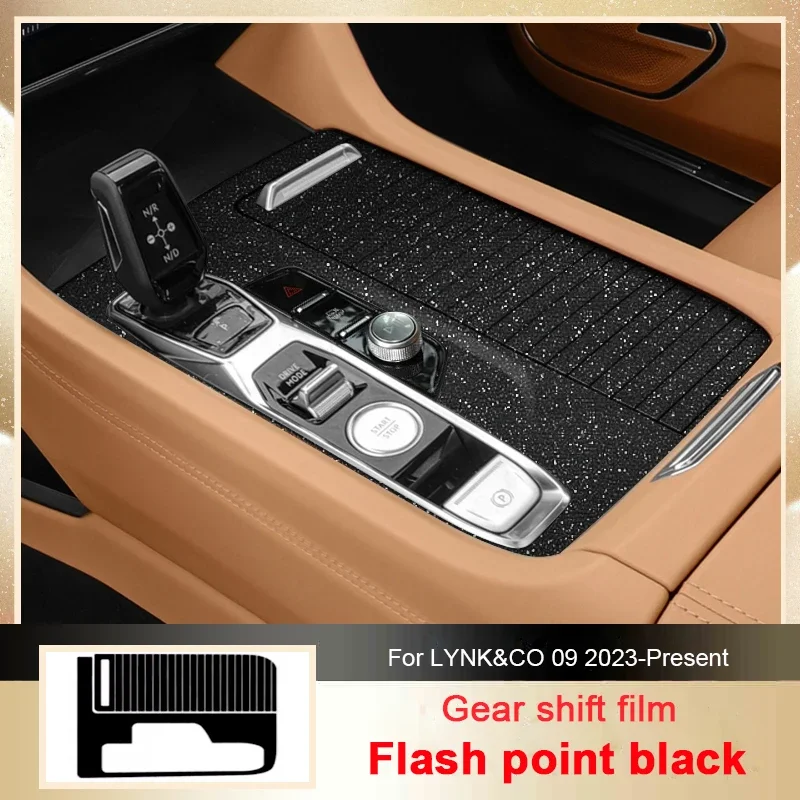 

For LYNK&CO 09 2023-Present LHD Car Carbon Interior Sticker Window Lifting Panel Decal Gear Inner Door Protective Film Accessory