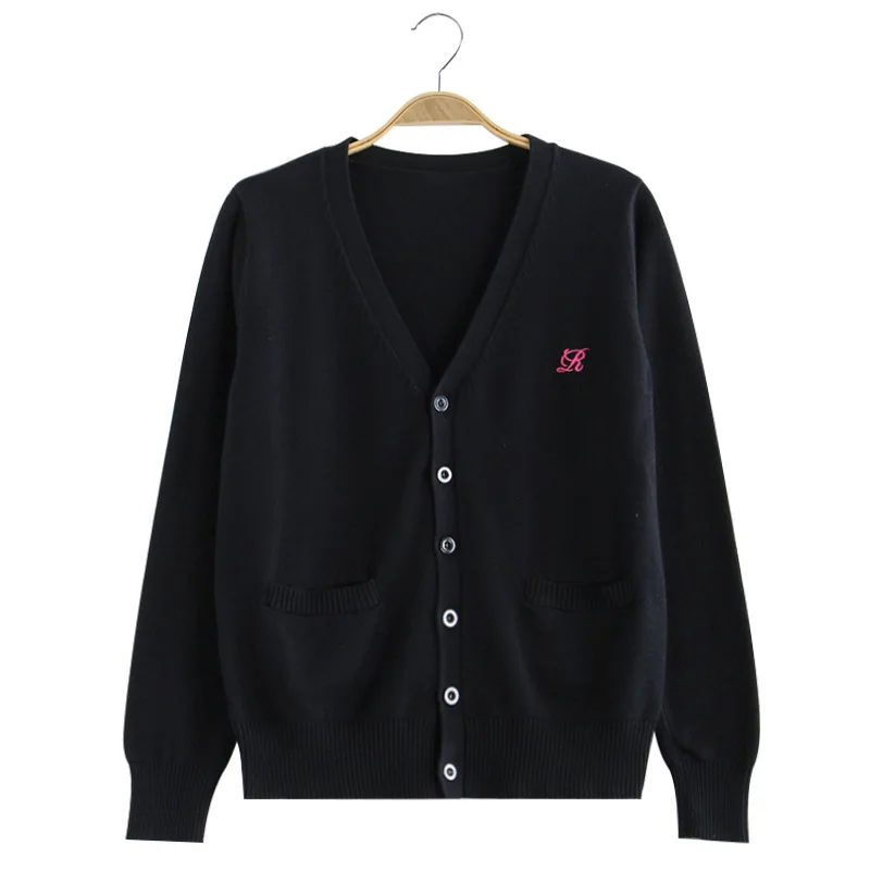 

2024 New Fashion Temperament Casual Cardigan Jacket Women's Uniform School Offering Long Sleeve Elegant Knit Top Women Cardigan