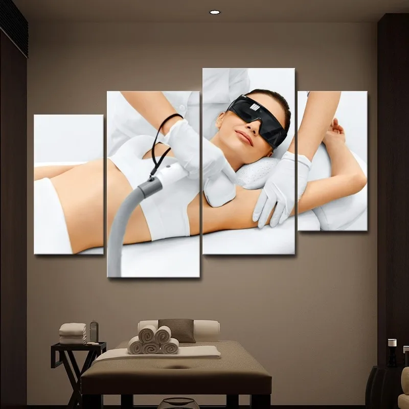 No Frame Health Center Moxibustion Club Beauty Salon SPA Paintings Neck and Shoulder Massage Shop Canvas Wall Decorative Murals