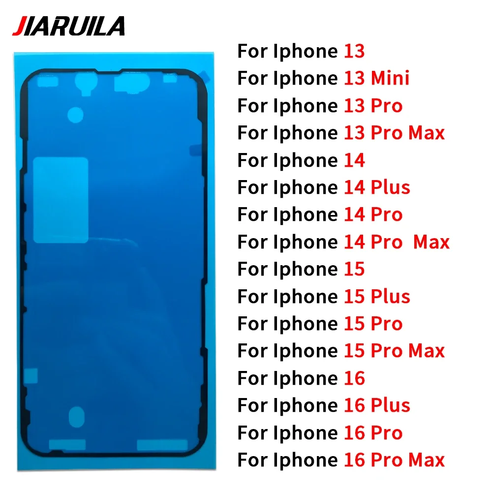 

2PCS Waterproof Sticker For Iphone 16 15 14 Pro Max Plus 13 mini LCD Screen Frame Tape Glue Repair Parts