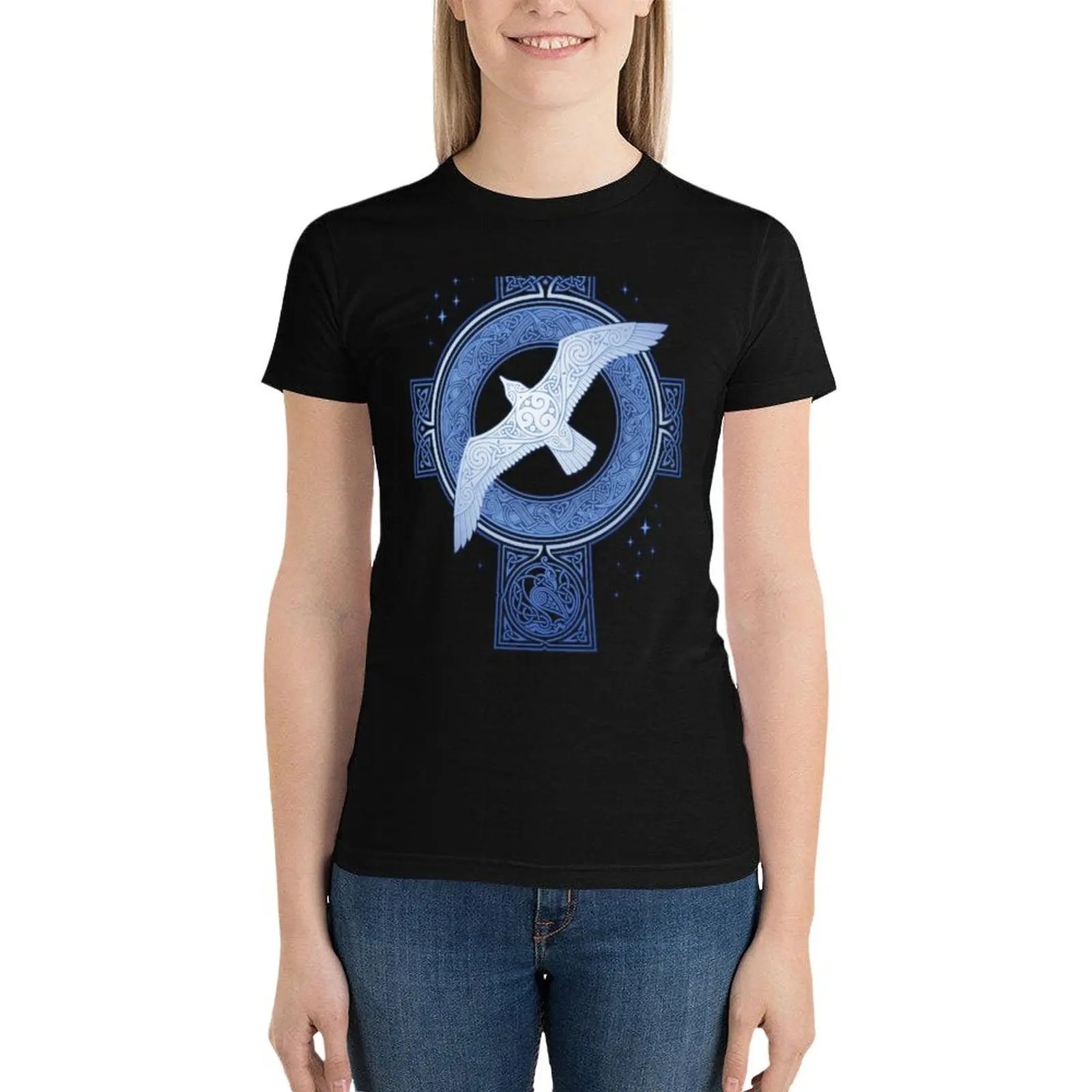 

CELTIC BIRD T-Shirt oversized cute tops clothes for woman