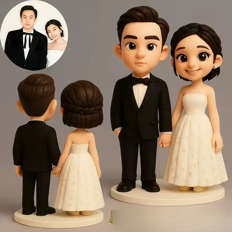 

Фигурка, персонализированная глиняная кукла на заказ, ручная работа на фотографиях, фигурка настоящего человека, 3D фигурки по индивидуальному заказу, версия Q, подарок