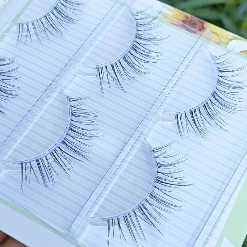 Iagede Air False Eye Lashes ชุดธรรมชาติขนตา Clear Band Ake ขนตา Glimmer เริ่มต้นเครื่องมือแต่งหน้าขนตา