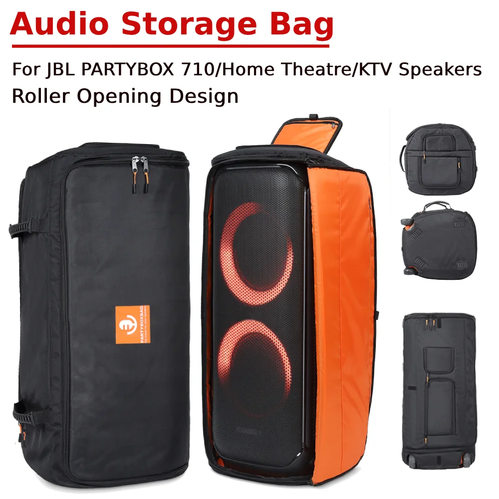 Waterproof Speaker Case Bags Oxford Cloth Foldable Speaker Bag with Handle Storage Bags Pouch Double Zipper for JBL PARTYBOX 710