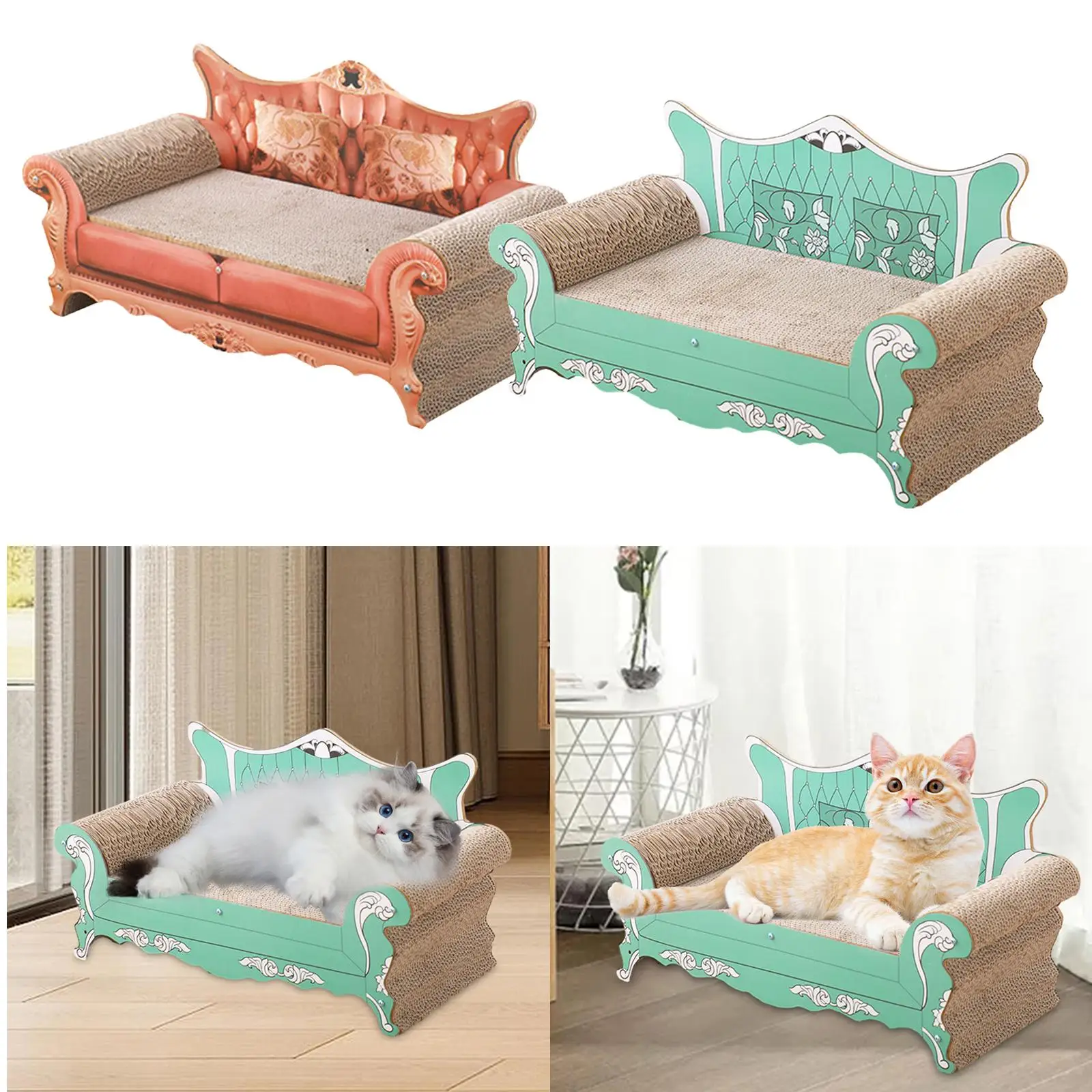 Cat Scratcher Couch Modern Cat Scratching Pad for Rabbit Bunny Indoor Cats