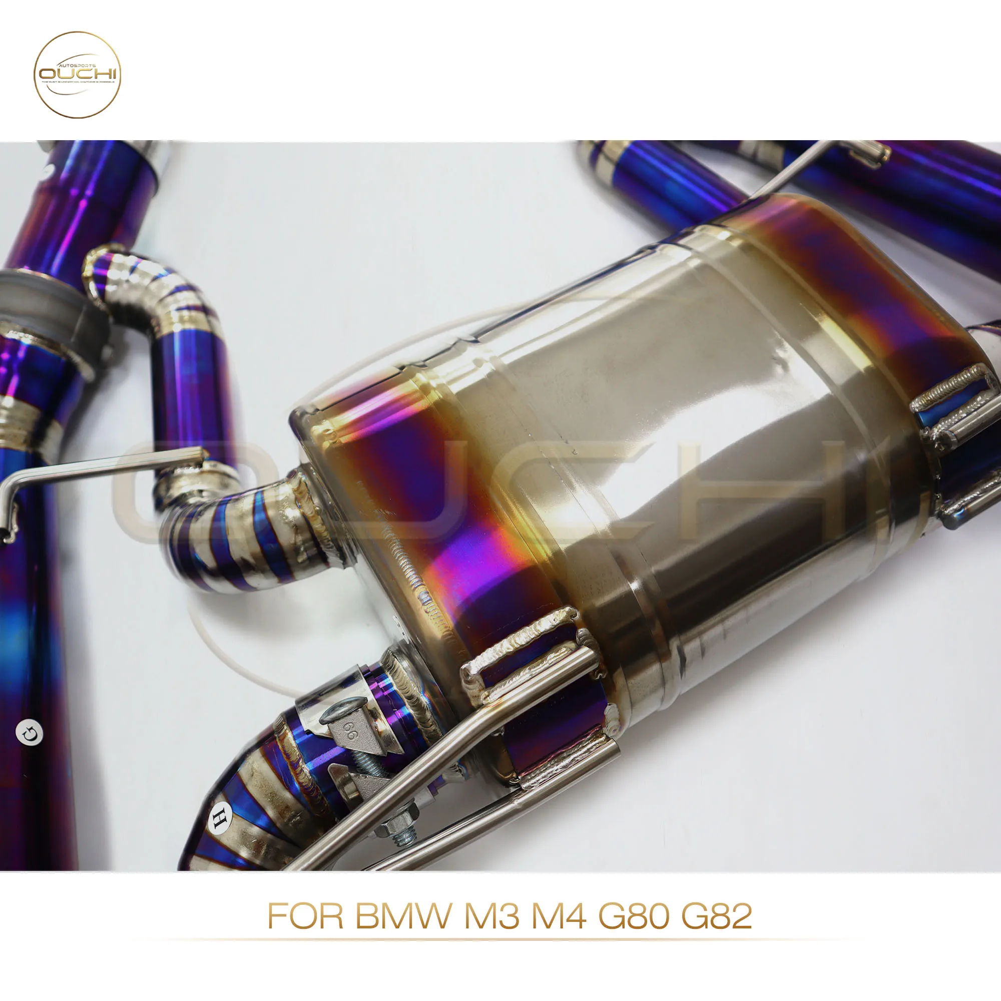 

OUCHI High Performance Catback for BMW M3 M4 G80 G82 Titanium Alloy Electronic Valve Tips Muffler Clear Loud Sound Car Exhaust