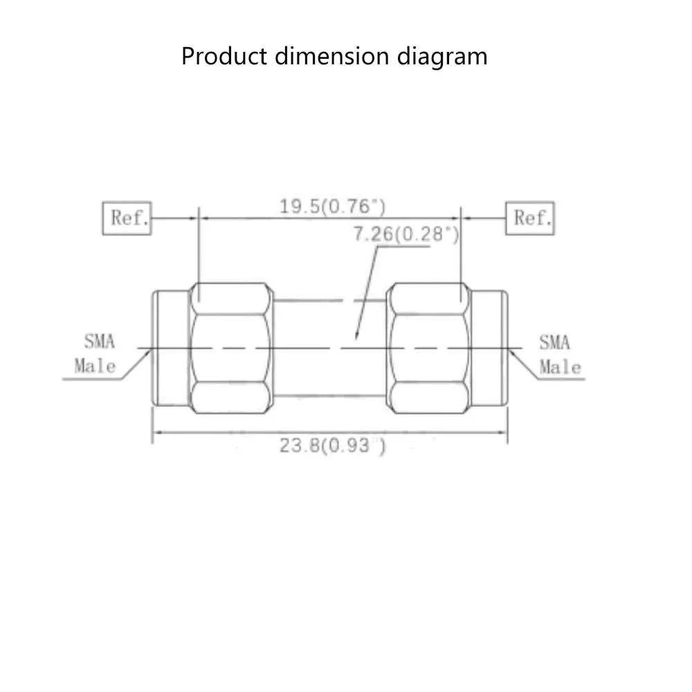 1PCS SMA to SMA male connector 90 degree right angle tee 3-way splitter RPSMA to RP-SMA female adapter RF