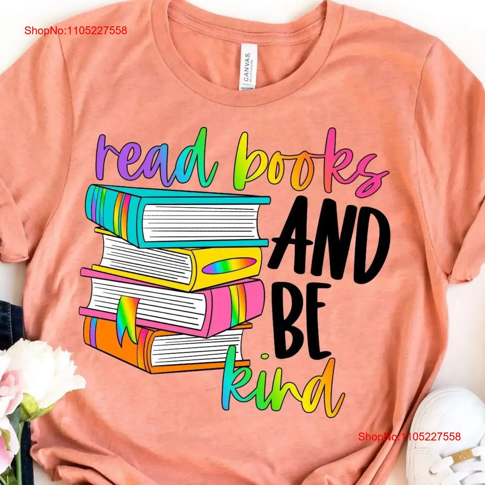 Read Books and be Kind T Shirt Reading Teaching Teacher Field Trip for Teachers Teach vintage Washed Soft streetwear Slightly