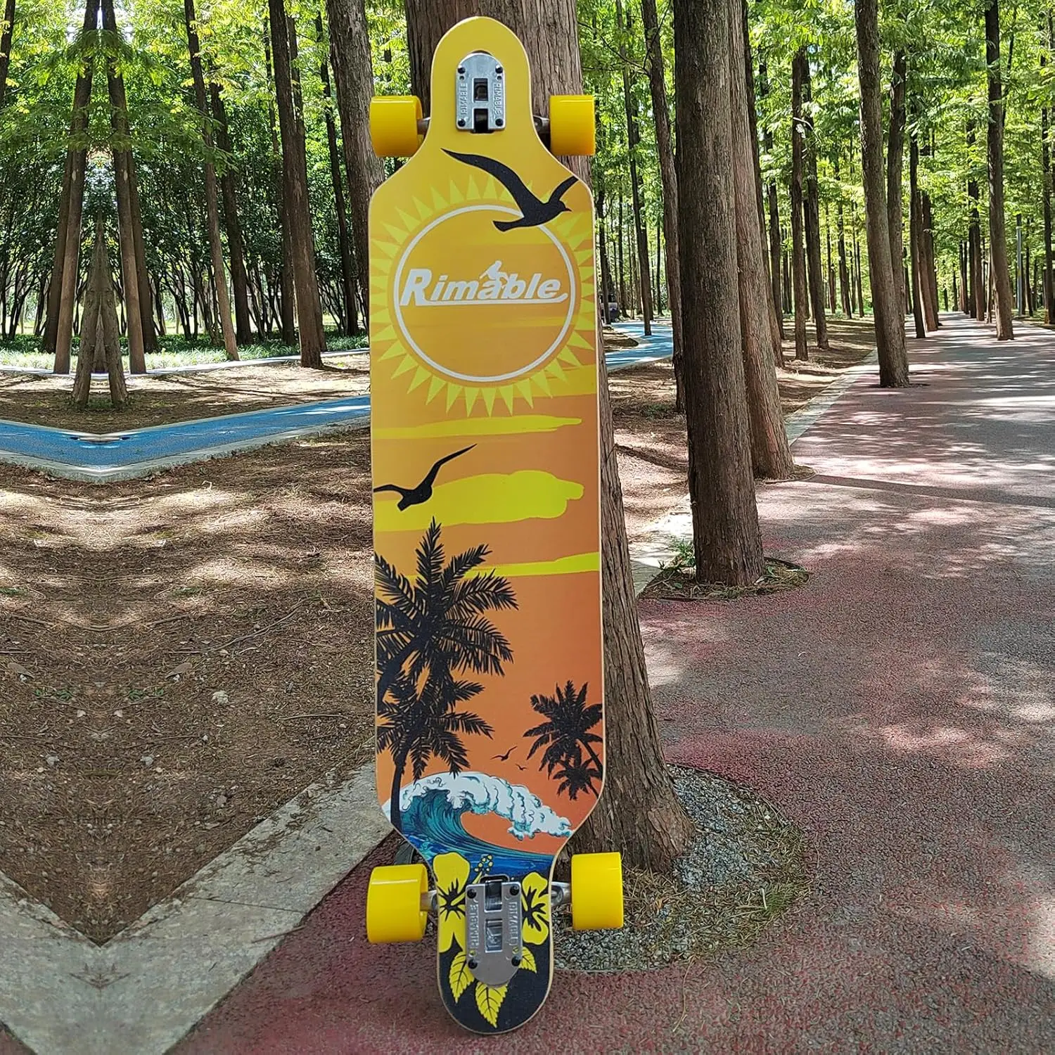 41-Inch Drop-Through Longboard for Smooth Cruising and Freeriding