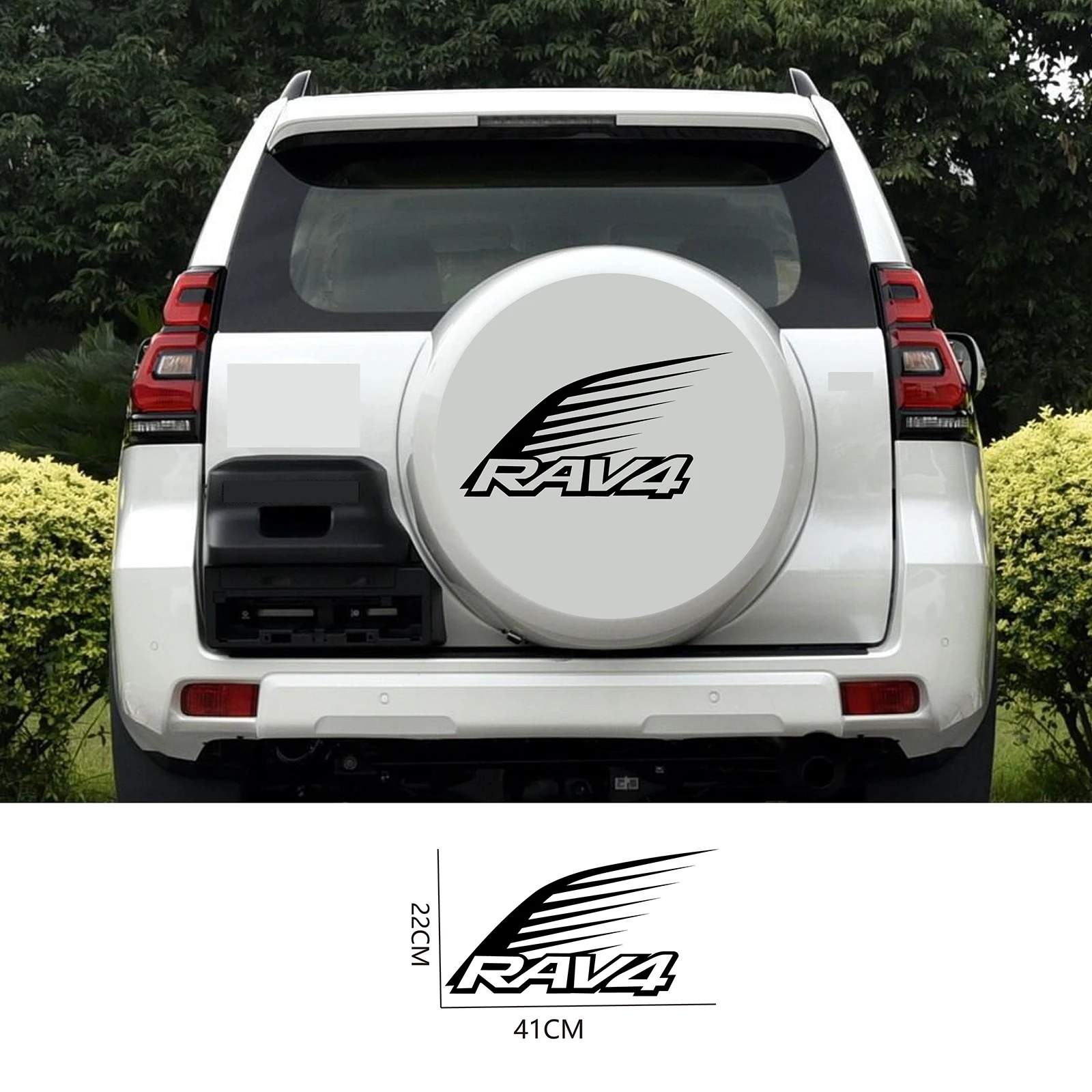 

New Creative Car Vinyl Sticker for Toyota Rav4 Off-Road Spare Tire Wheel Decoration Decal Accessories