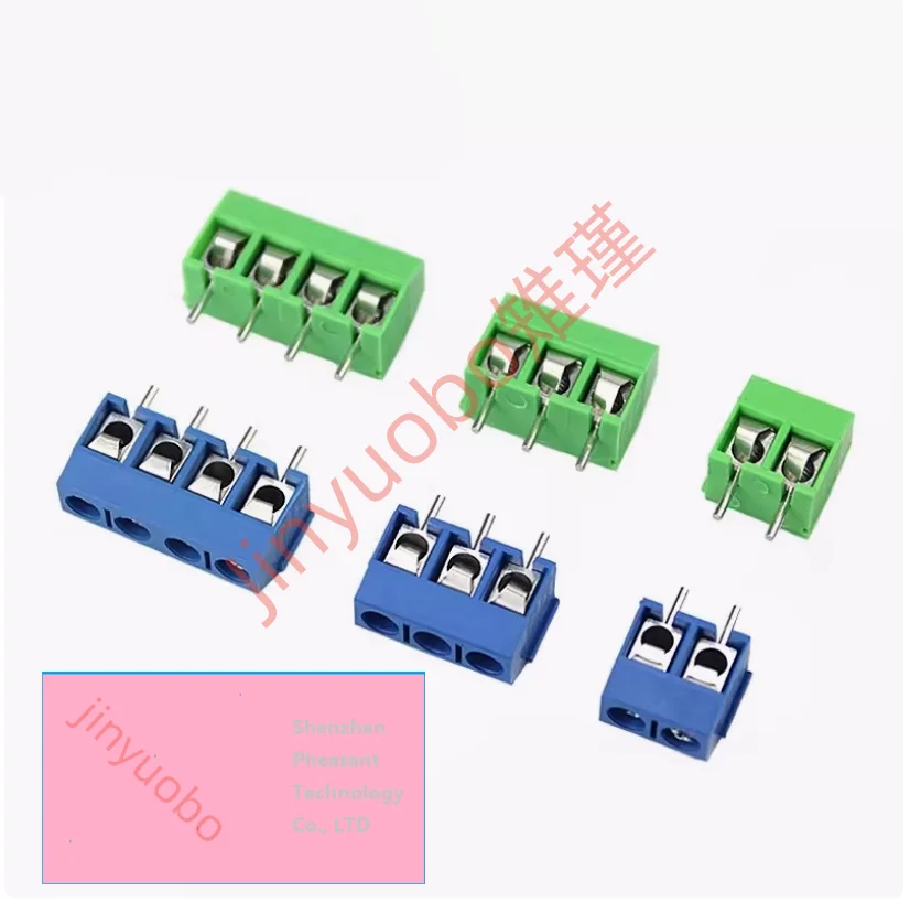 10/50PCS PCB Terminal Block Connector Pitch 5.0mm KF301 Straight Pin 2P 3P 4p Screw PCB Terminal Blocks Connector Assortment Kit